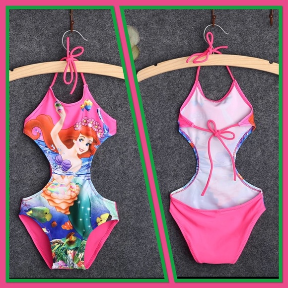 🧜🏿‍♀️NWT🩱Size 3-4 Mermaid “Ariel” Bathing Suit🧜🏿‍♀️ - Picture 2 of 5
